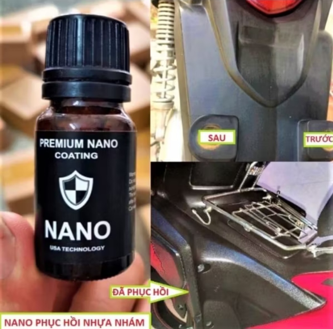 CHAI DUNG DỊCH NANO ĐÁNH BÓNG PHỤC HỒI LÀM MỚI NHỰA NHÁM XE MÁY ÔTÔ NHƯ MỚI HÀNG CHUẨN