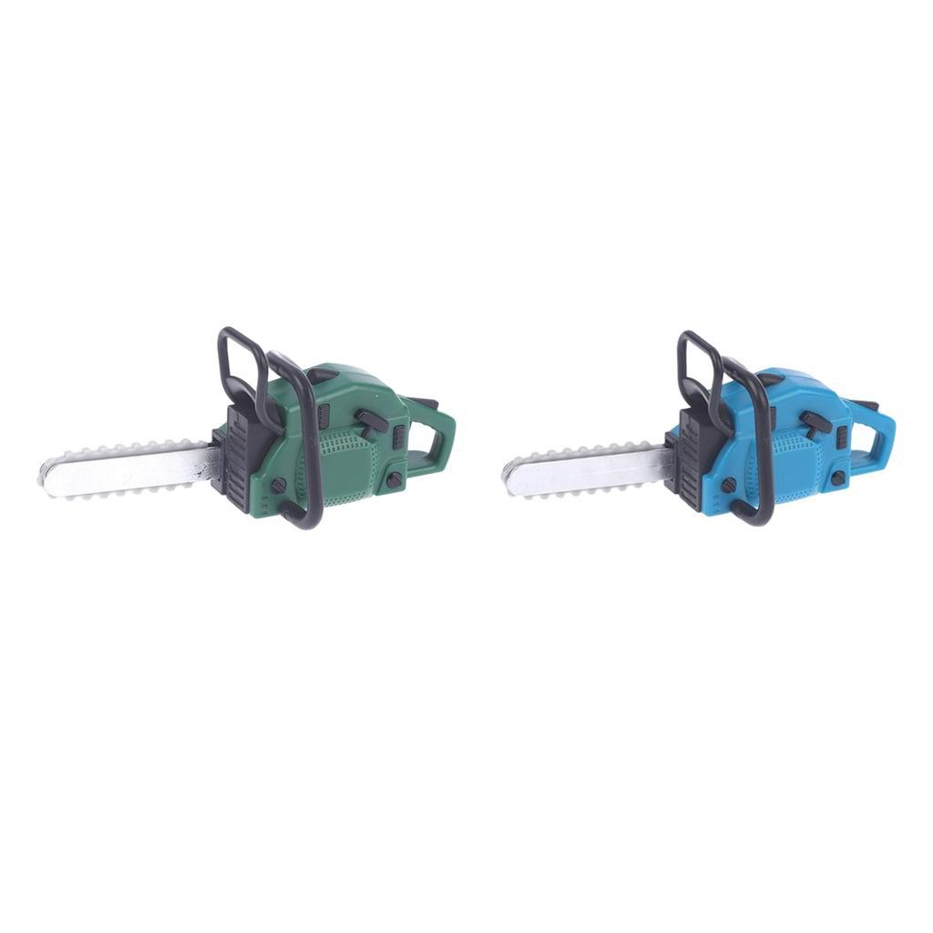 3x Modern 1/6 1/12 PVC Mini Repair Tool Saw and Lawn Mower Garden Supplies Decor