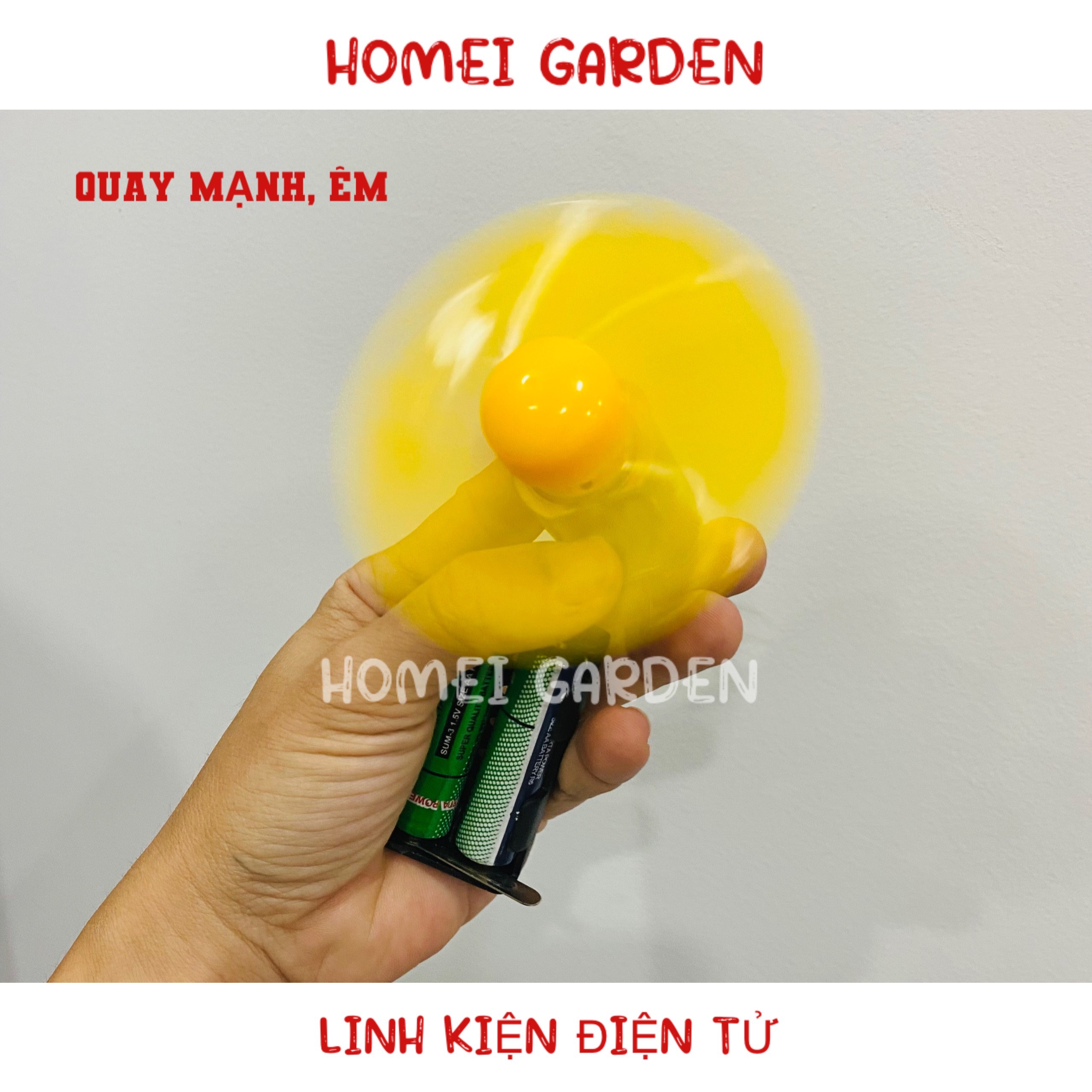 Bộ chế quạt siêu mạnh có sẵn pin rất êm bền 3V - 9V có thể chạy liên tục trong thời gian dài - CBGD3