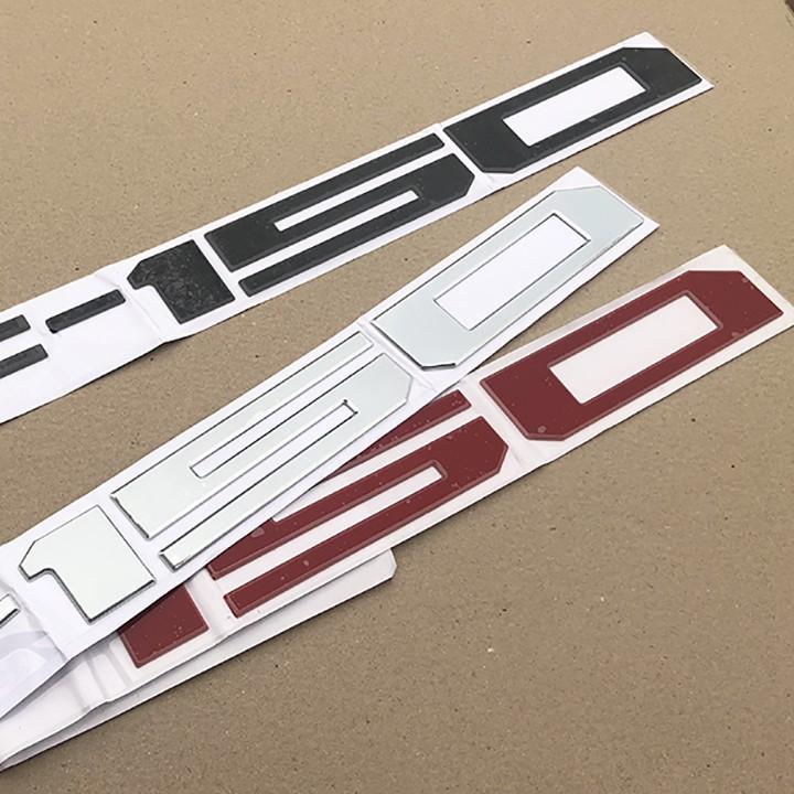 Logo Chữ F-150 3D Nổi Dán Trang Trí Đuôi Xe Ford F-150 - HOt