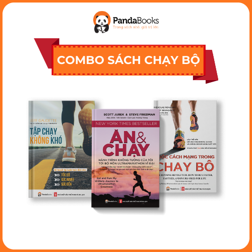 Sách PANDABOOKS combo 3 cuốn Tập chạy không khó+Ăn &amp; chạy+Cuộc cách mạng trong chạy bộ