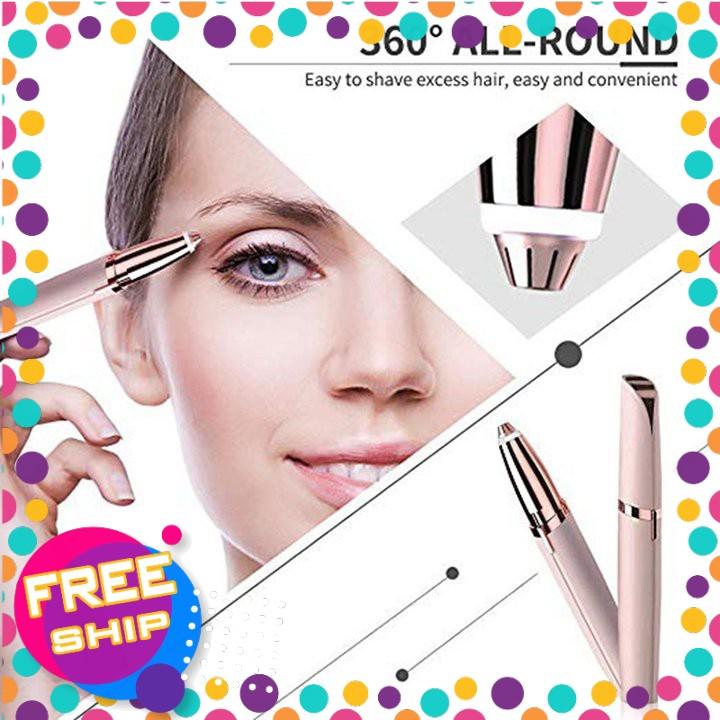 Bút máy tỉa lông mày flawlessbrows cầm tay mini dùng pin tỉa lông tơ mặt ria mép tiện dụng, Máy Tỉa lông mày
