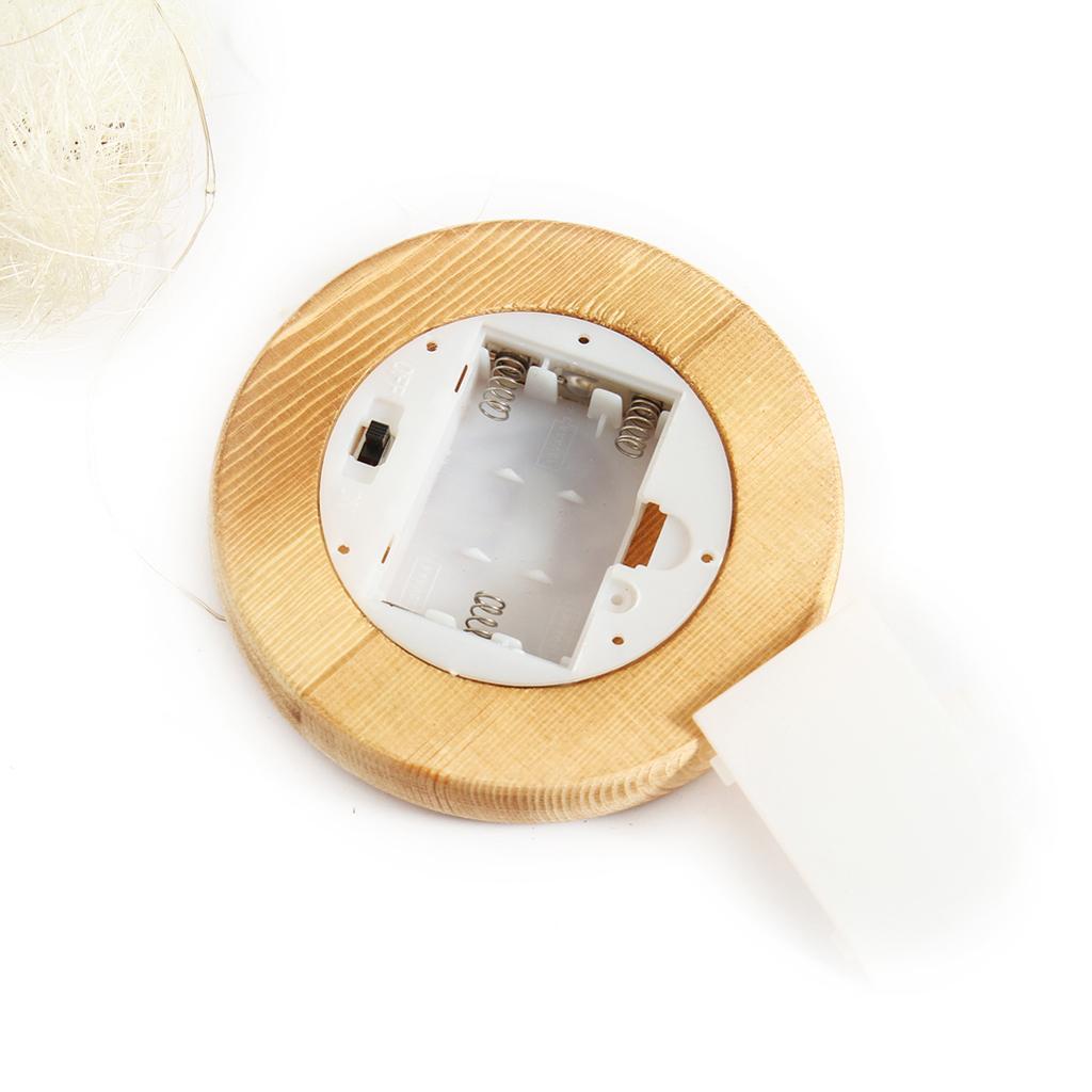 Clear Glass Lamp Night Lamp Ornament Flower LED Light in Glass