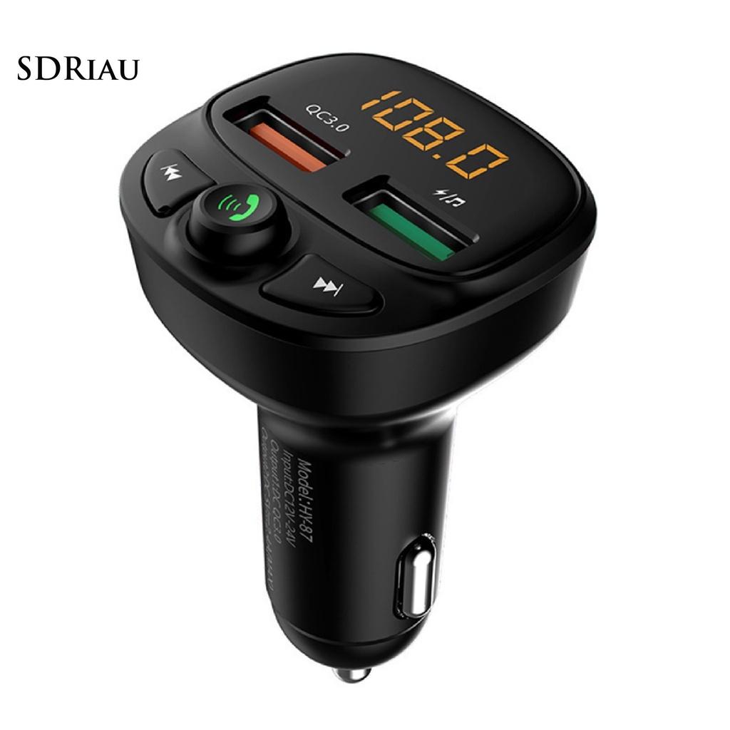 Tẩu sạc xe hơi thông minh USB kép kết nối Bluetooth 5.0 cho SUV MP3 Radio