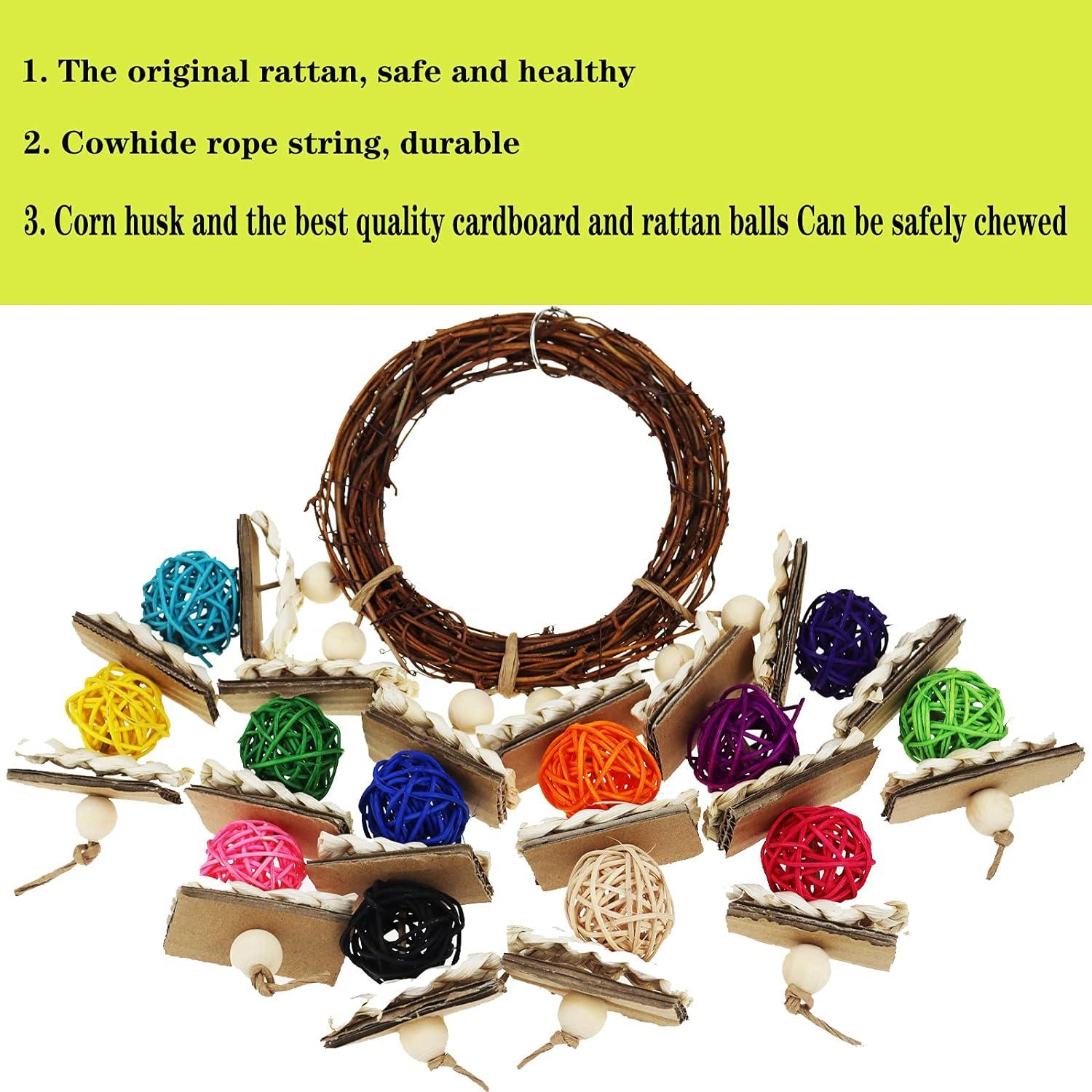 Đồ chơi vẹt chim, con vẹt vỏ ngô tự nhiên nhai và leo núi, an toàn và không độc hại