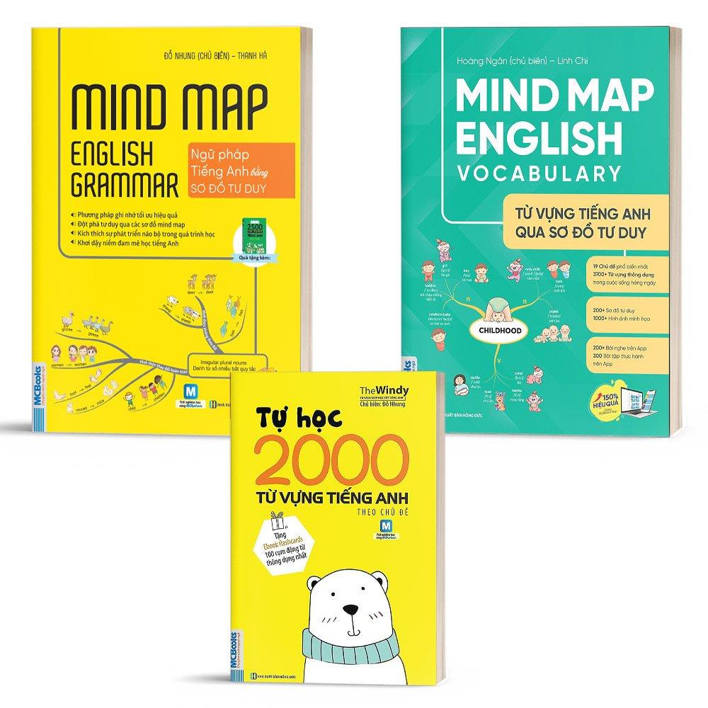 Combo Mindmap English Và Tự Học 2000 Từ Vựng Tiếng Anh Cơ Bản - Bản Quyền