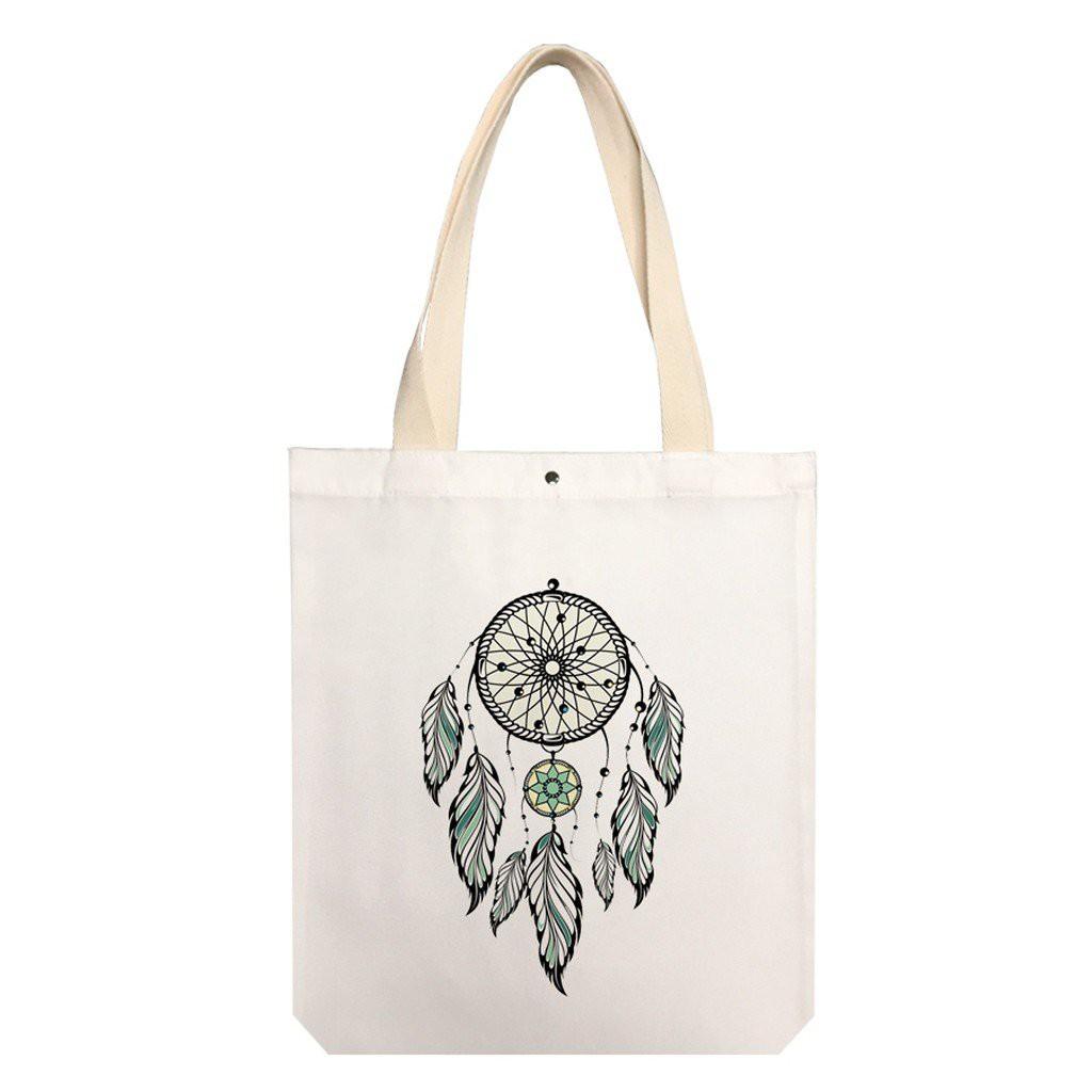 Túi tote vải kaki đựng đồ canvas in hình Dreamcatcher