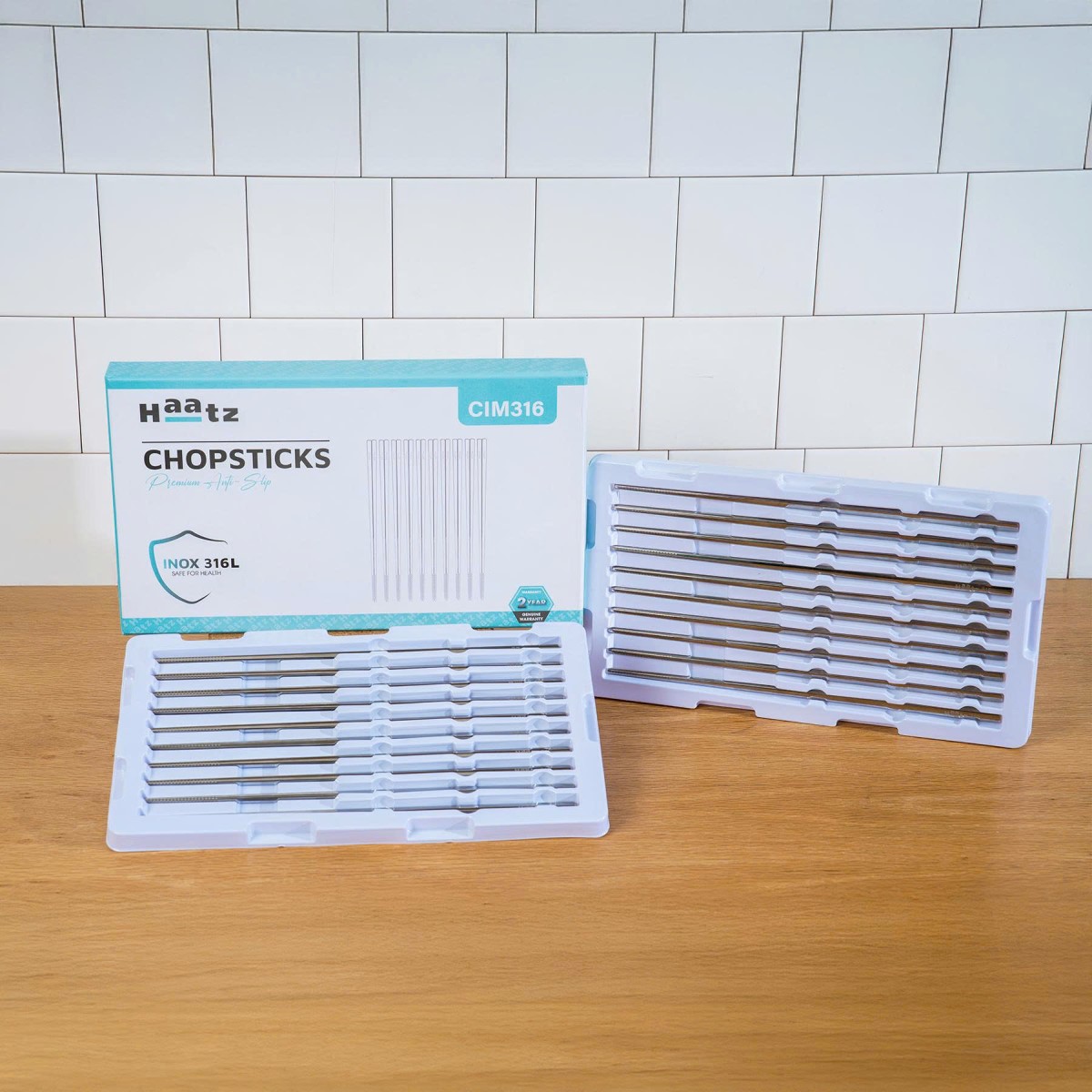 Bộ 10 đôi đũa inox 316L Hàn Quốc CIM316 bảo hành 24 tháng