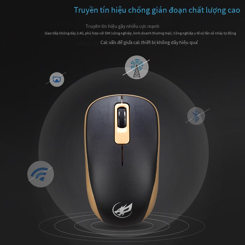 Vận Chuyển Nhanh Hàng Mới Về Beacon Wolf 2.4GHz Không Dây Văn Phòng Kinh Doanh Chuột Laptop Không Giới Hạn Chuột