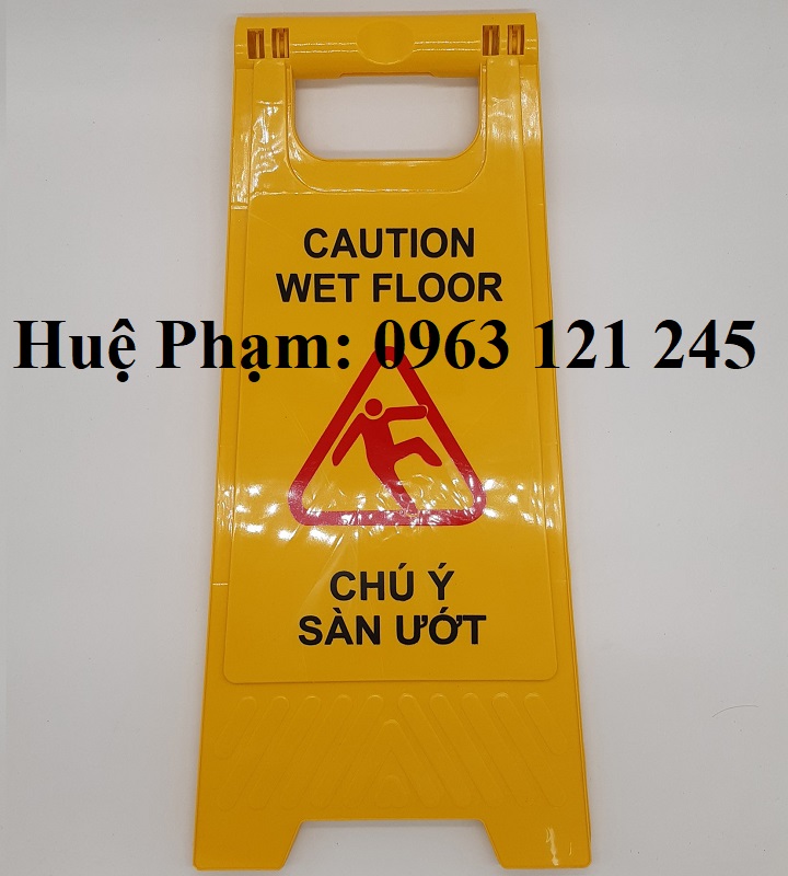 Biển cảnh báo chữ A chú ý sàn ướt