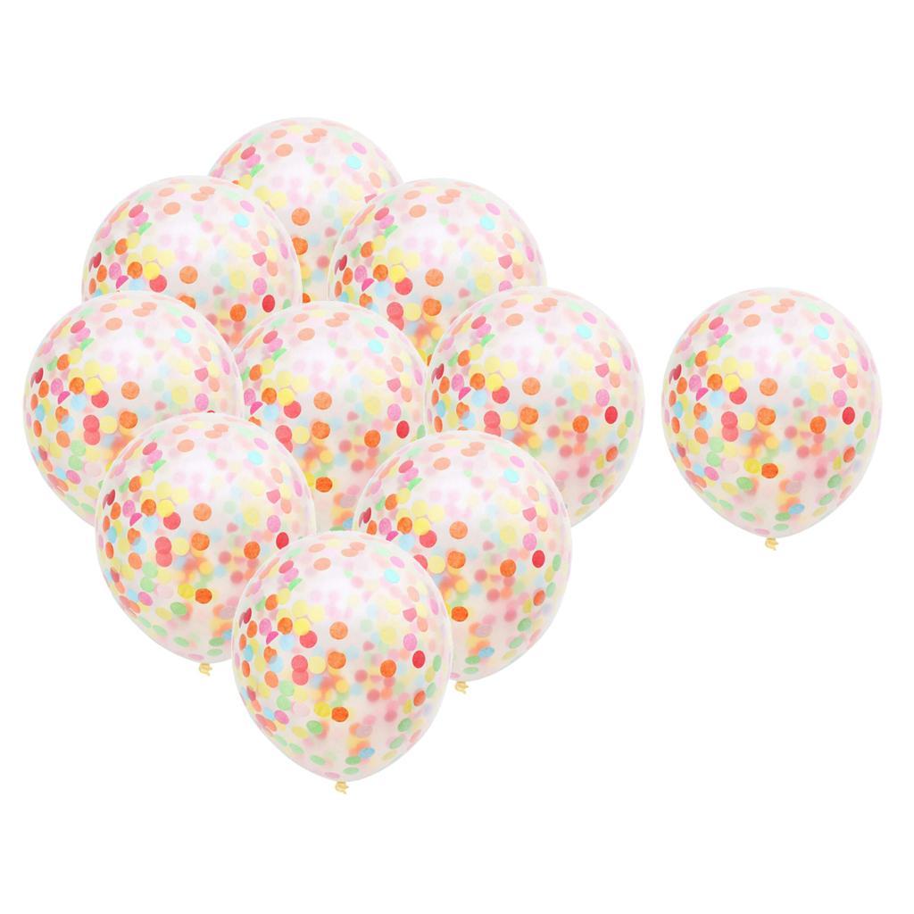 18'' Rainbow 10pcs Confetti Balloons Wedding Birthday Party Decor