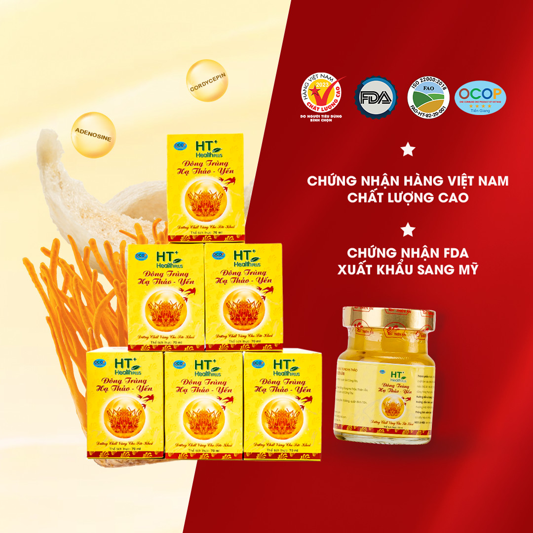 Đông Trùng Hạ Thảo Yến HT Thiên Ân - Lốc 6 Hũ
