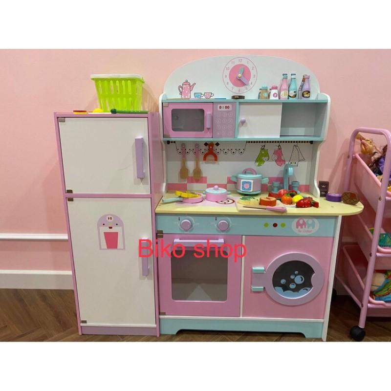 Đồ chơi bếp kèm tủ lạnh 101cm màu hồng