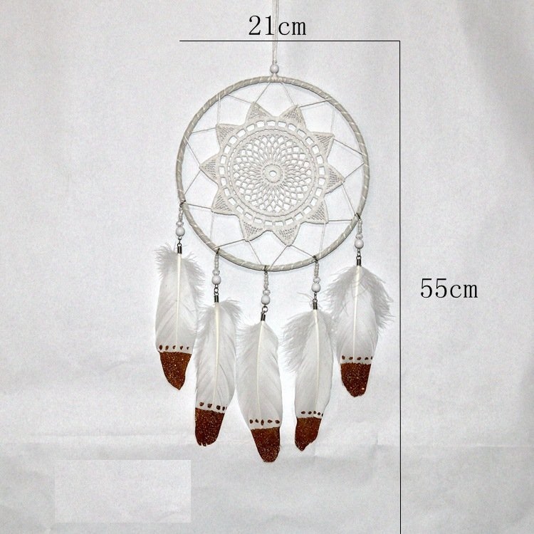 Dreamcatcher lông vũ đuôi vàng thuần khiết