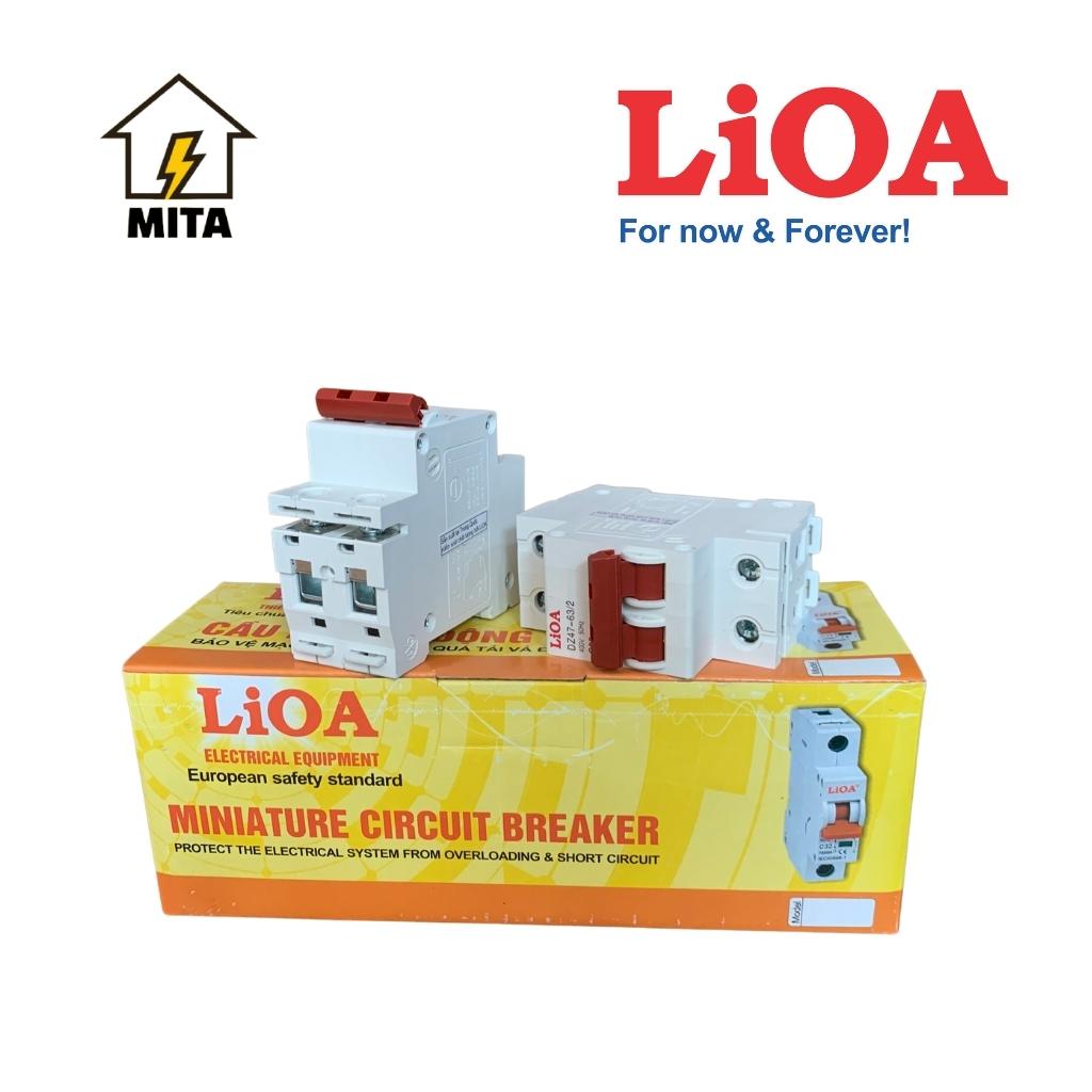 Cầu dao an toàn LIOA 2 Cực 6A đến 63A dòng cắt 4,5KA/10KA LIOA MCB2P