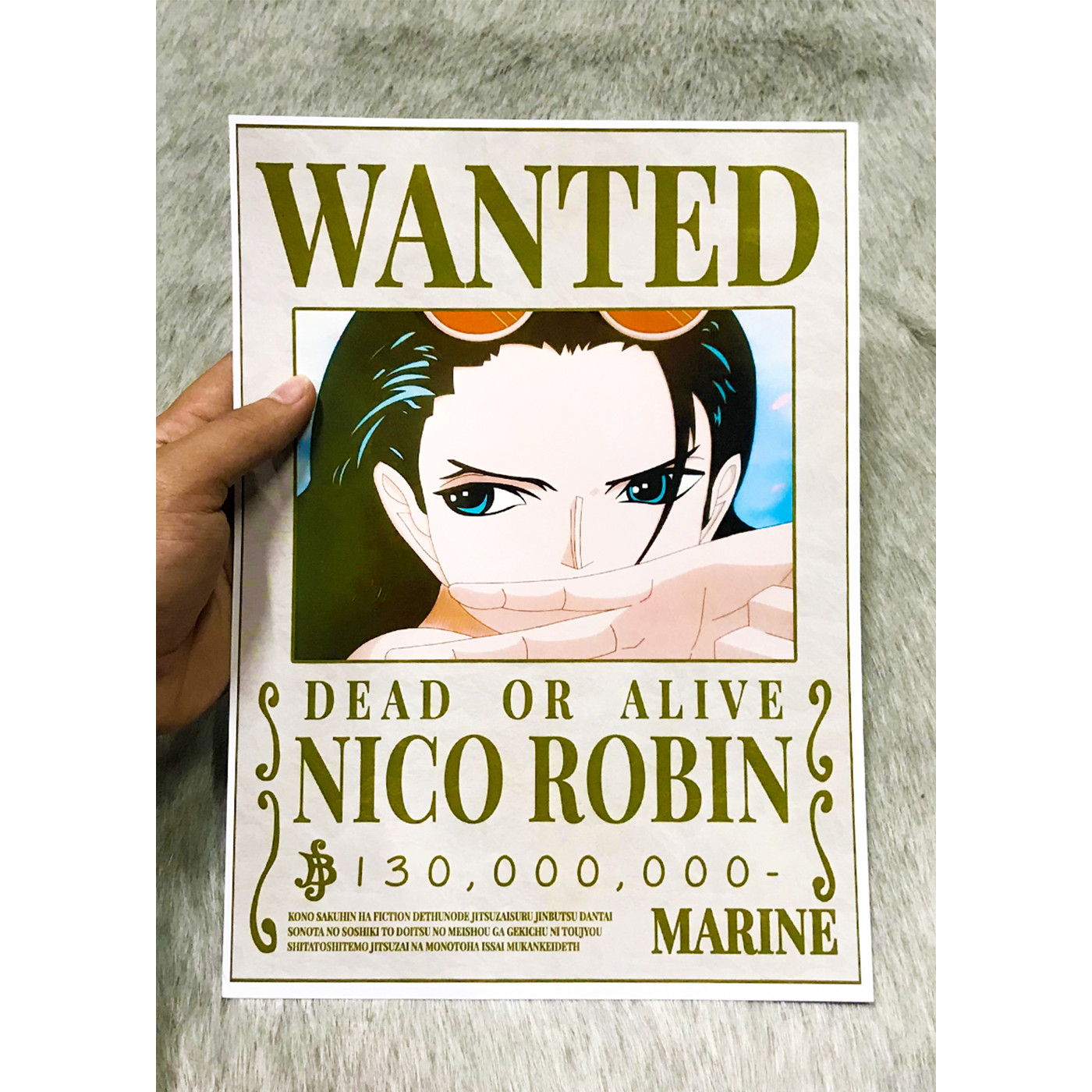 Poster One Piece Robin Mới Nhất, Poster Lệnh Truy Nã Nico Robin (Hình dán tường tiện lợi, Chất lượng Full HD) - P_OP_Robin_Mini