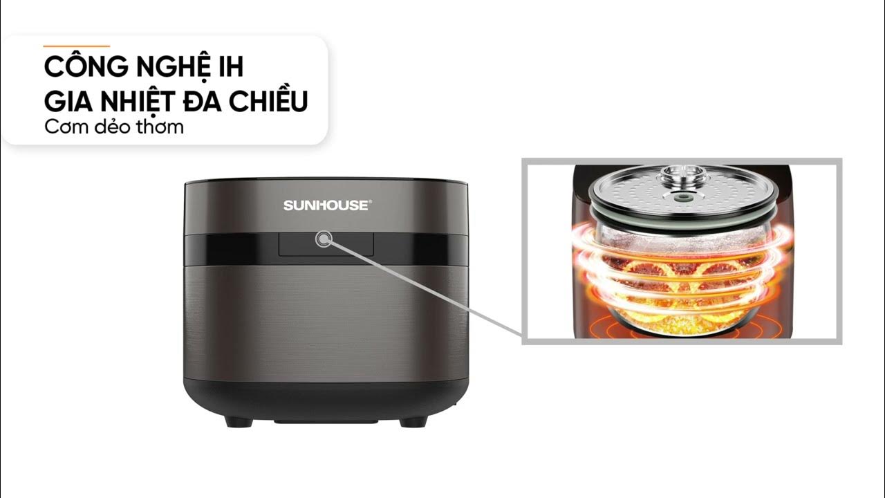 NỒI CƠM ĐIỆN CAO TẦN 1.5L SUNHOUSE SHD8826 - Hàng chính hãng
