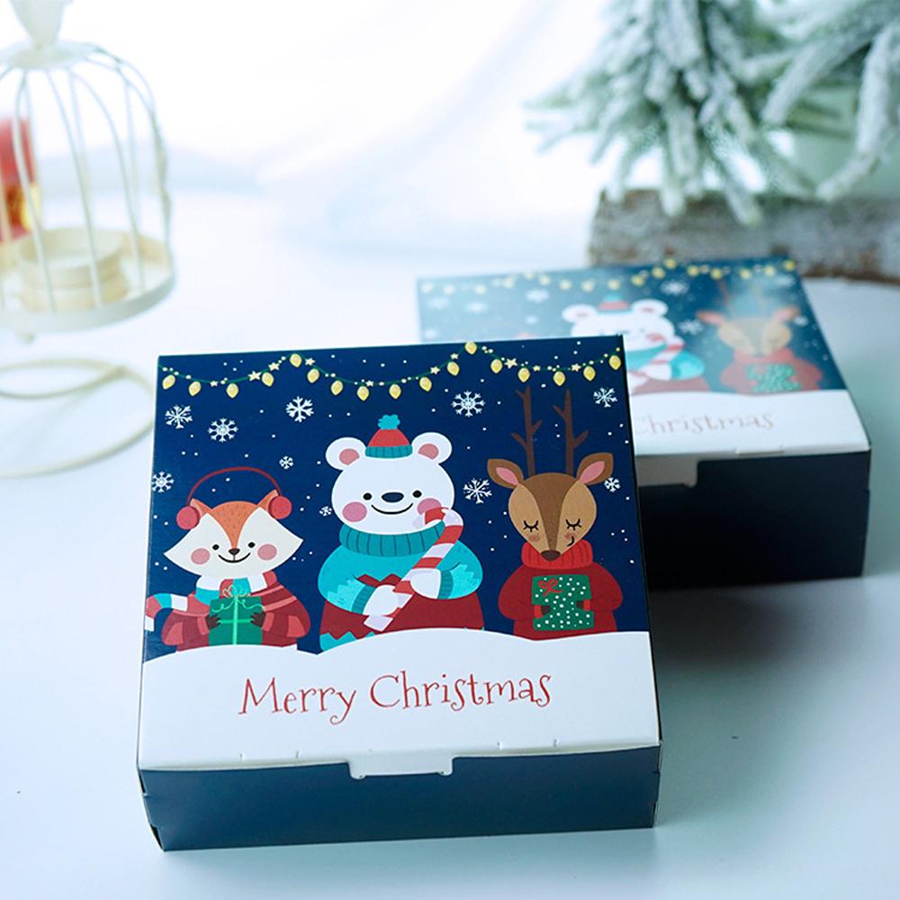 Set 1 / 3 / 5 Hộp Bánh Quy Họa Tiết Giáng Sinh Dễ Thương
