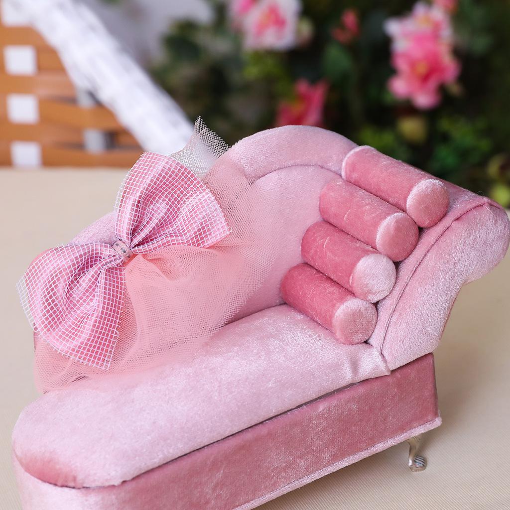 Velvet Couch Jewelry Box Organizer Storage Case for Rings Earrings Necklace