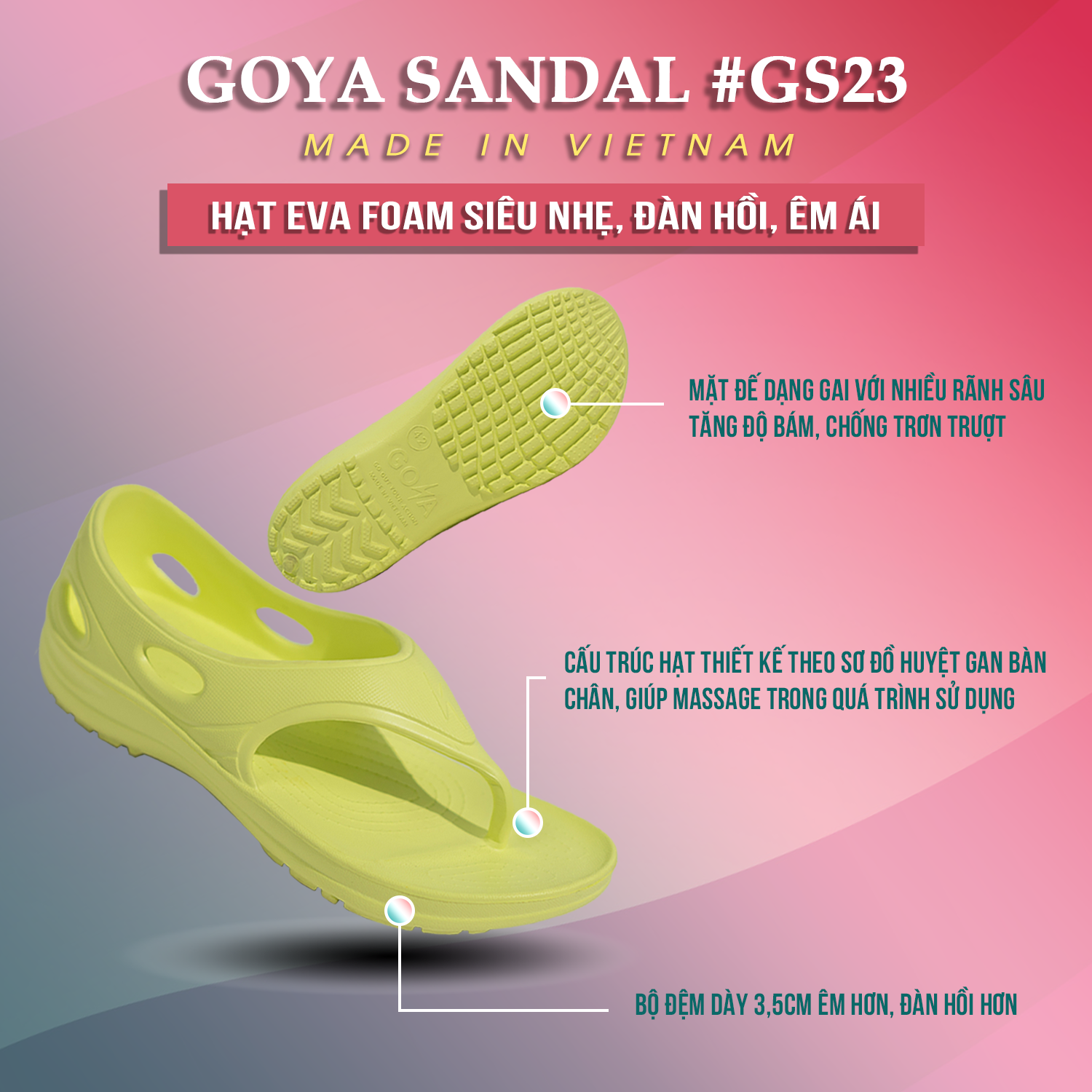 [HOT] Dép Thể Thao Cao Cấp Goya Sandal GS23 - Màu Neon