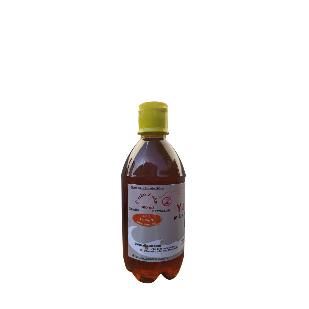 Nước mắm nguyên chất YaTrang 500ml - mắm nhỉ cá cơm than, ủ 2 năm, chai nhựa