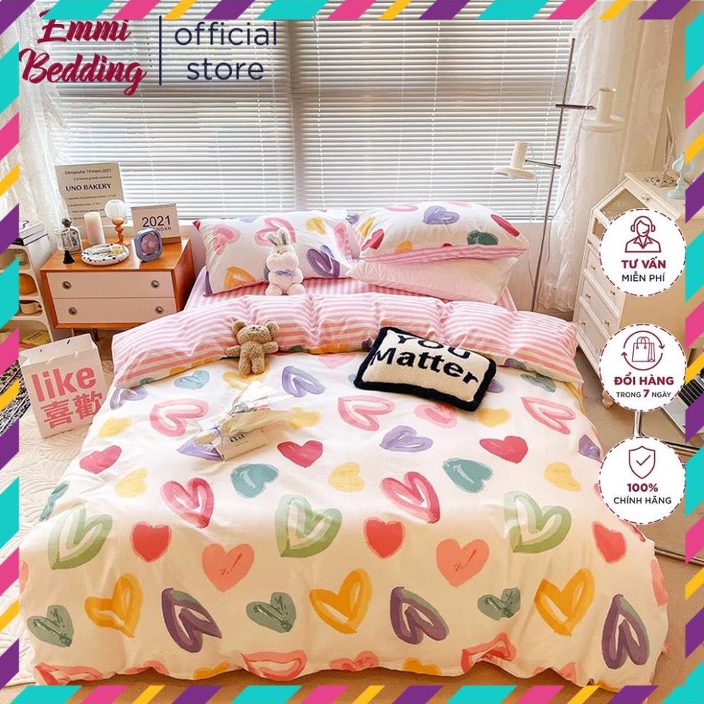 Bộ chăn ga gối , coton poly họa tiết đáng yêu đủ size miễn phí bo chun