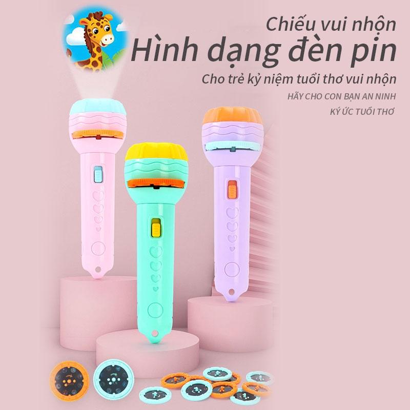 Đèn pin chiếu hình 24/80 hình động vật cho bé từ 1 tuổi giúp bé phát triển nhận thức sớm