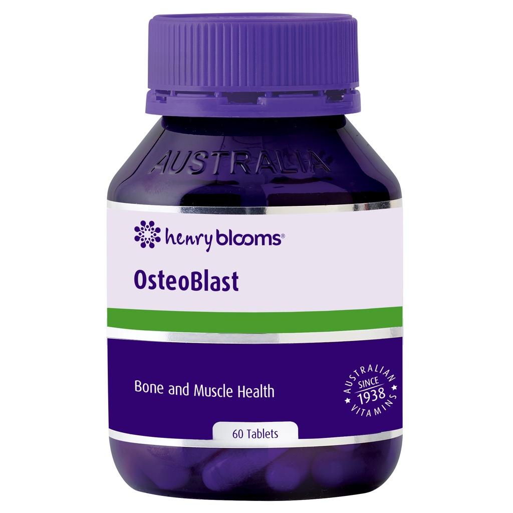 Viên Uống Bổ Sung Canxi Henry Blooms Osteoblast Giúp Xương và Răng Chắc Khỏe 60v