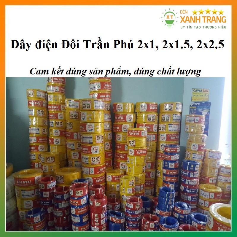 Dây Điện Đôi Trần Phú 2x1.0, 2x1.5, 2x2.5 Giá Bán Theo Mét (cắt theo yêu cầu)