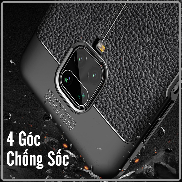Ốp lưng cho Xiaomi Redmi Note 9S - Redmi Note 9 Pro Giả da chống sốc Auto Focus