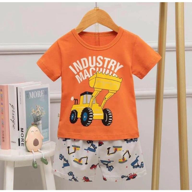 Sét bộ quần áo cộc tay trẻ em nam và nữ chất liệu cotton 4 trieu cho bé 7- 20kg