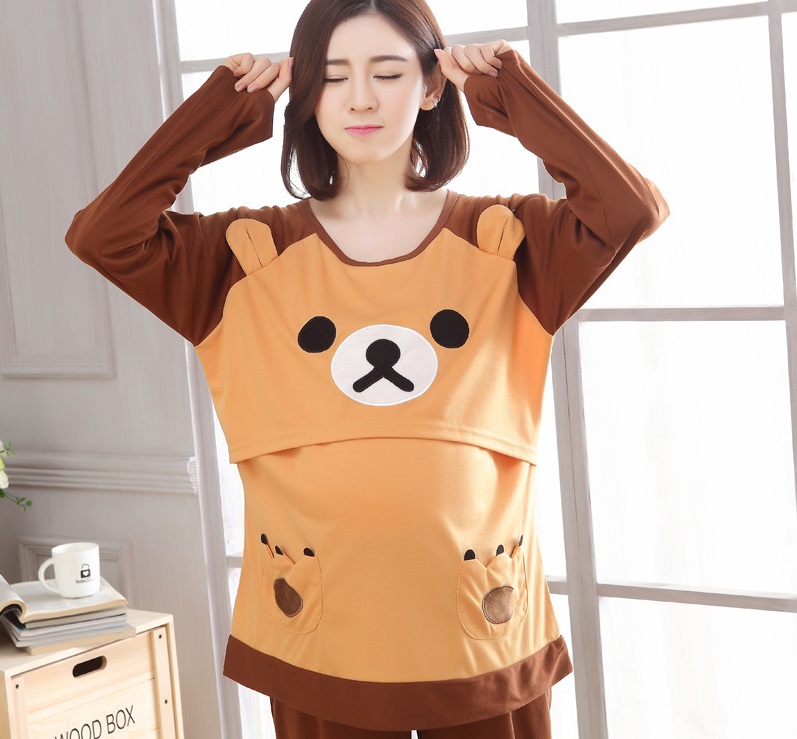 Bộ đồ bầu sau sinh cho con bú 100% Cotton