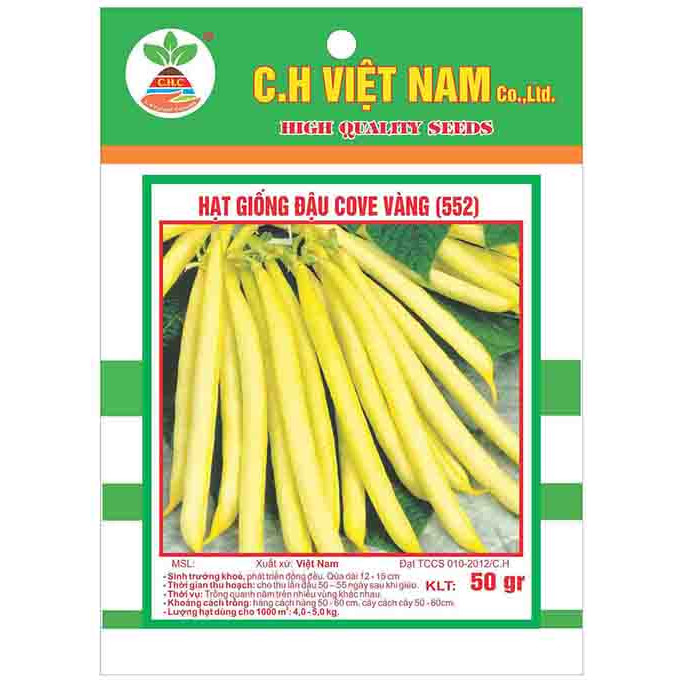 2 Gói Hạt Giống Đậu Cove Vàng (50gr/ gói) & Hạt Giống Đậu Cove Lùn Cao Sản Hạt Nâu (50gr/ gói)