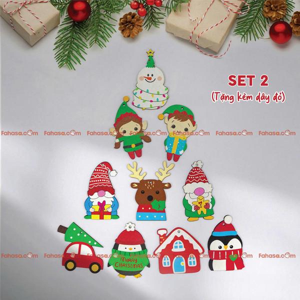 Set Dây Treo Gỗ - Trang Trí Giáng Sinh - Kèm Dây Đỏ - Bách Mộc 2