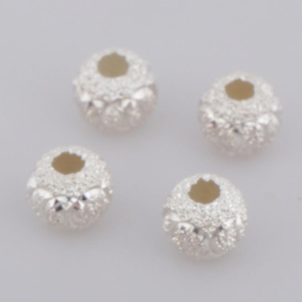 925 Silver Loose Beads Metal Beads Spacer Beads Craft Jewelry Making Beads
