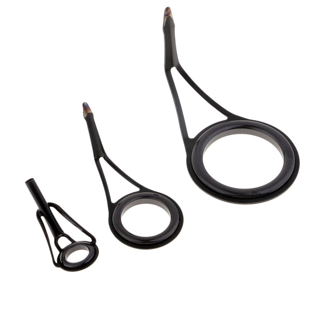 7pcs Fishing Rod Guides Eye Ring DIY Rod Repair Kit