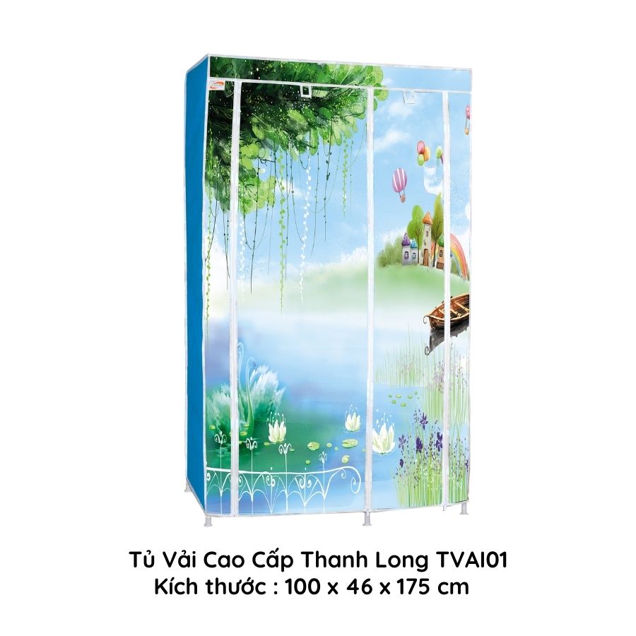 Tủ vải Thanh Long TVAI01 100 x 46 x 175 cm Giao màu ngẫu nhiên