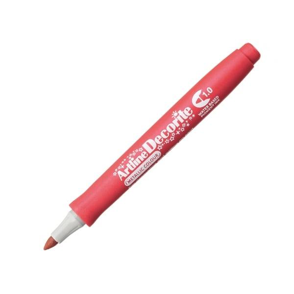 Bút Vẽ Màu Nổi - Metallic Artline Decorite 1.0mm (EDFM-1 METALLIC RED)