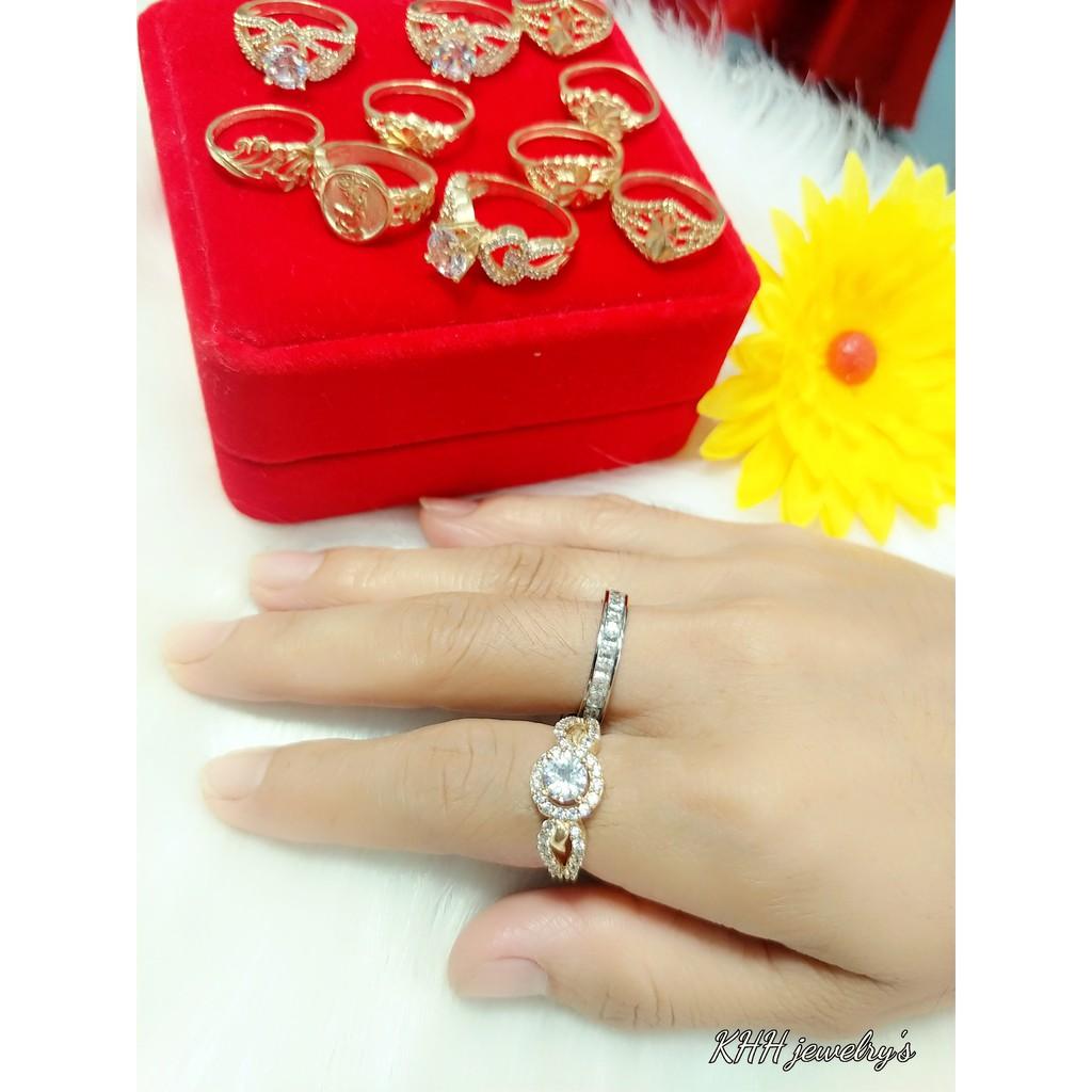 Nhẫn kiểu xoàn Vonfram cao cấp- Dùng tắm rửa thoải mái không phai màu, bao dùng 5 năm