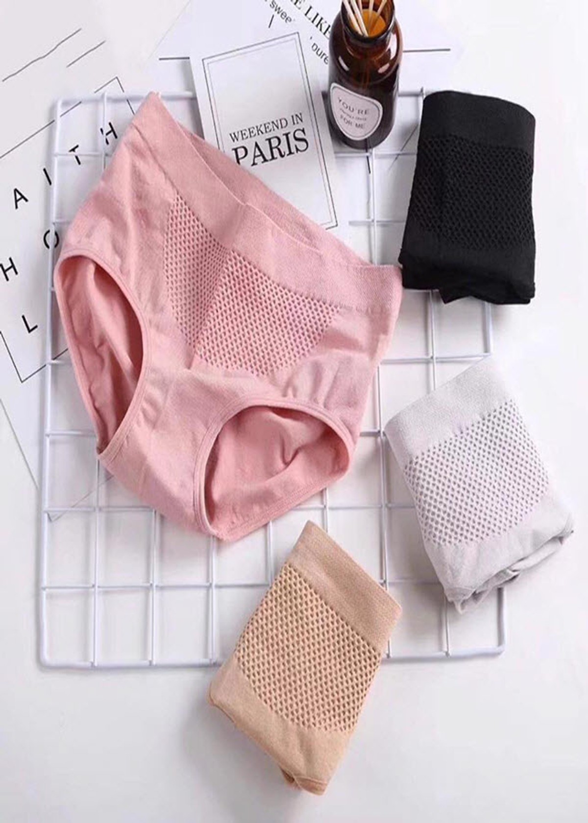 QUẦN LÓT LƯNG CAO NHẬT SET 10 CHIẾC MỖI CHIẾC 1 TÚI ZIP MÀU NGẪU NHIÊN