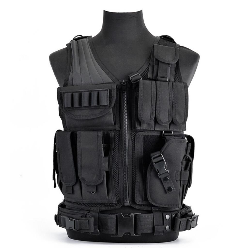 2xTactical Molle Vest Adjustable Military Combat Assault Training Vest