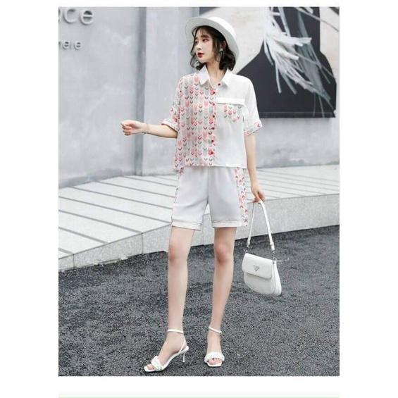 HÀNG NHẬP - SÉT BỘ ÁO SƠ MI IN HỌA TIẾT MŨI TÊN