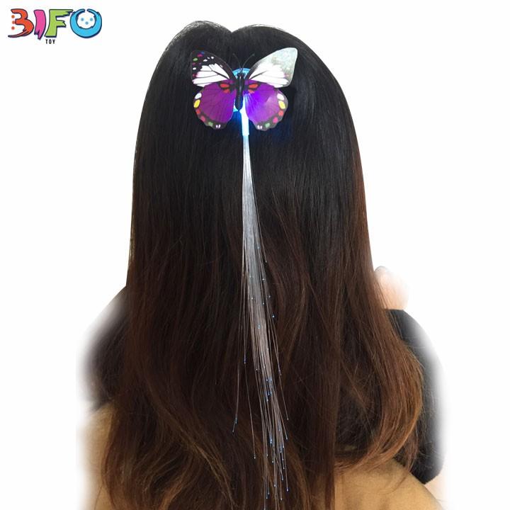 Kẹp tóc phát sáng hình bướm xinh đẹp cho bé