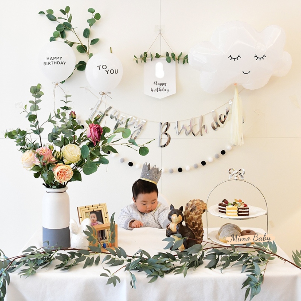 Cờ treo trang trí tiệc sinh nhật dễ thương cho bé Mimo Baby