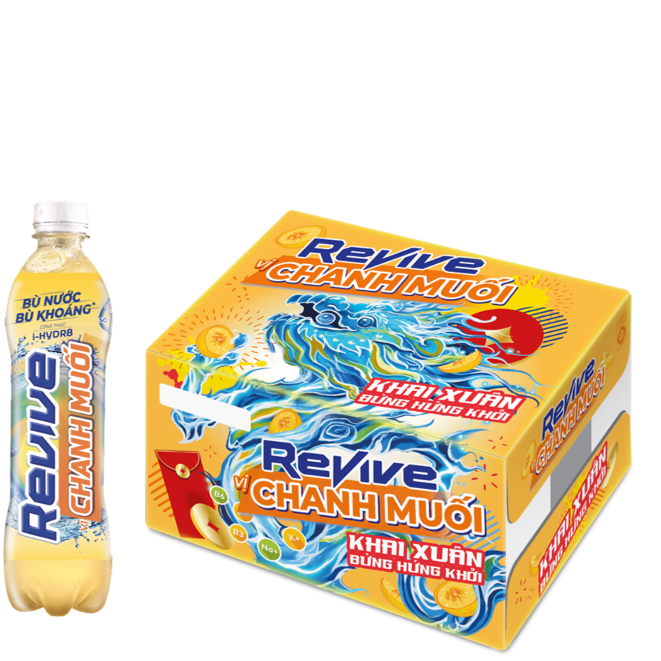 Thùng 24 Chai Nước Giải Khát Revive Chanh Muối