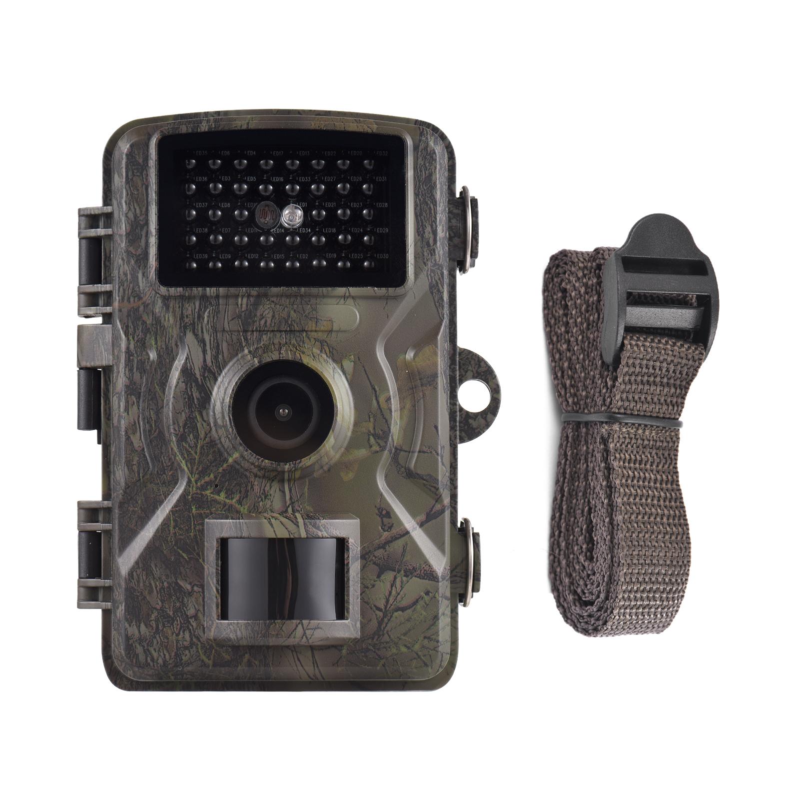1080P Trail Camera 16MP Wildlife Scouting Camera Tracking Camera with 2.0 Inch TFT Color Screen 0.8s Trigger Time Supports Infrared Night Vision Motion Activated IP66 Waterproof