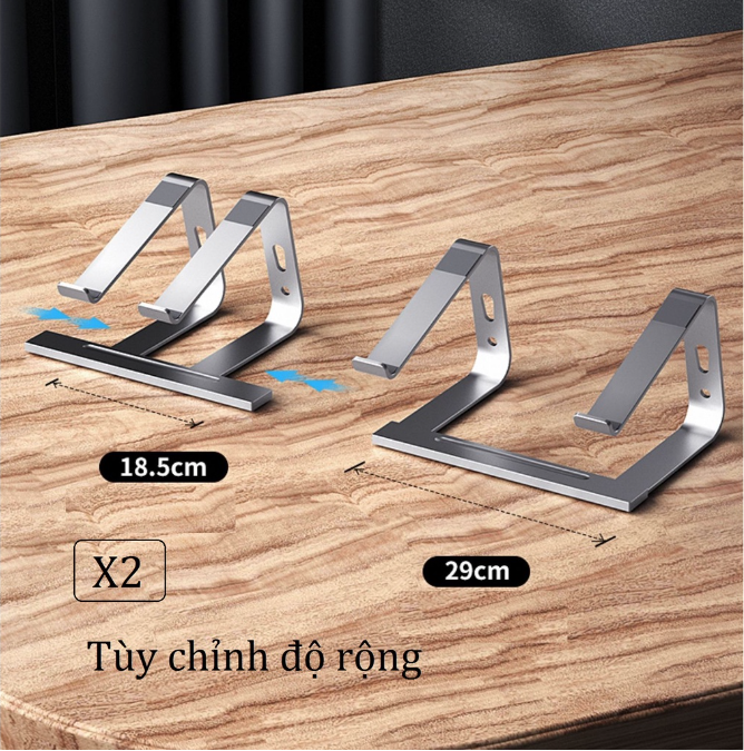 XN9 - Giá đỡ để laptop stand notebook Macbook máy tính xách tay hợp kim nhôm có thể tháo rời kiêm tản nhiệt