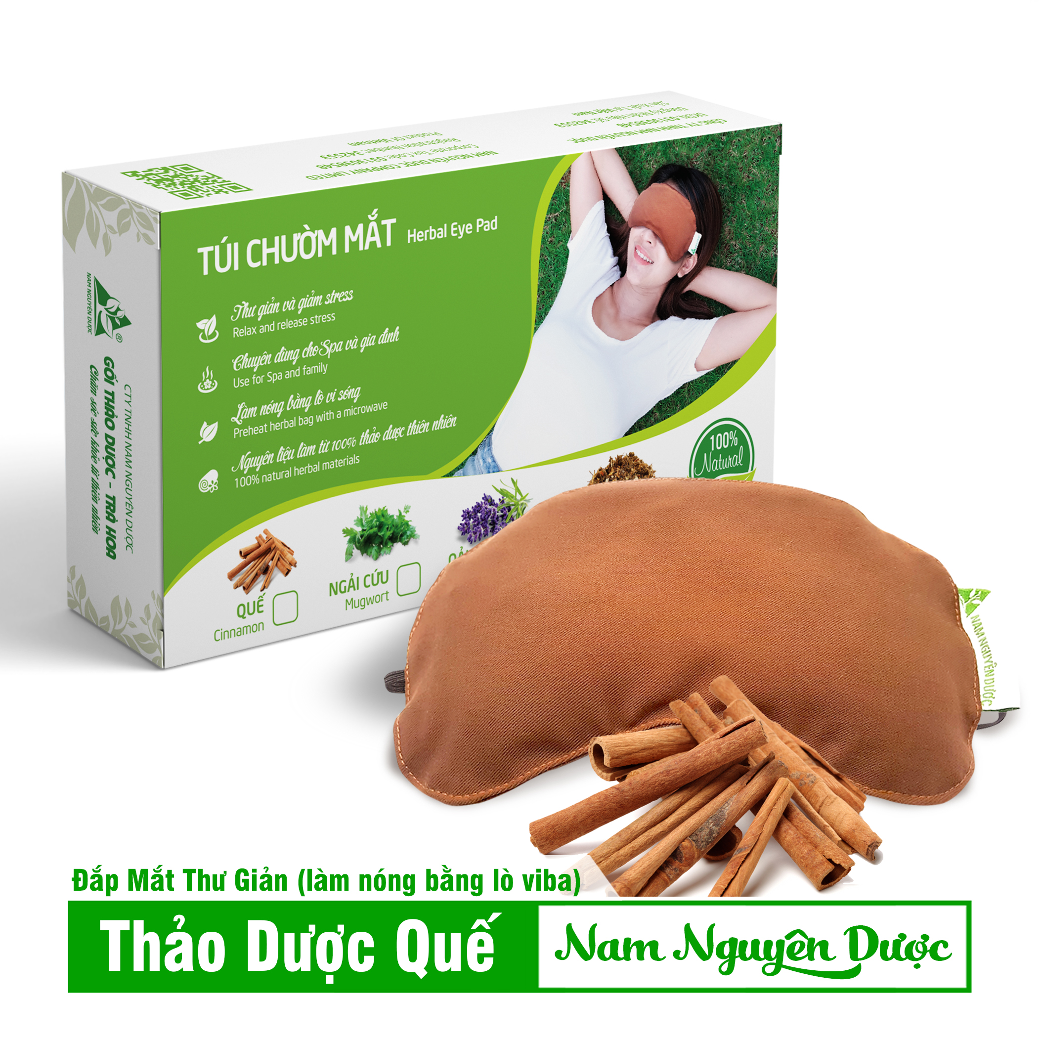 Túi Chườm Mắt Thảo Dược QUẾ - Nam Nguyên Dược