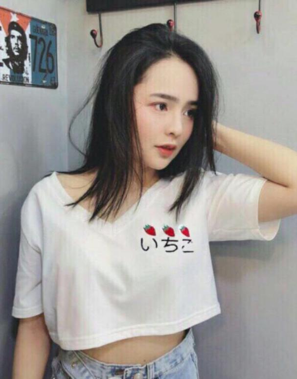 Áo cổ tim croptop cực hot - From chuẩn - Trắng