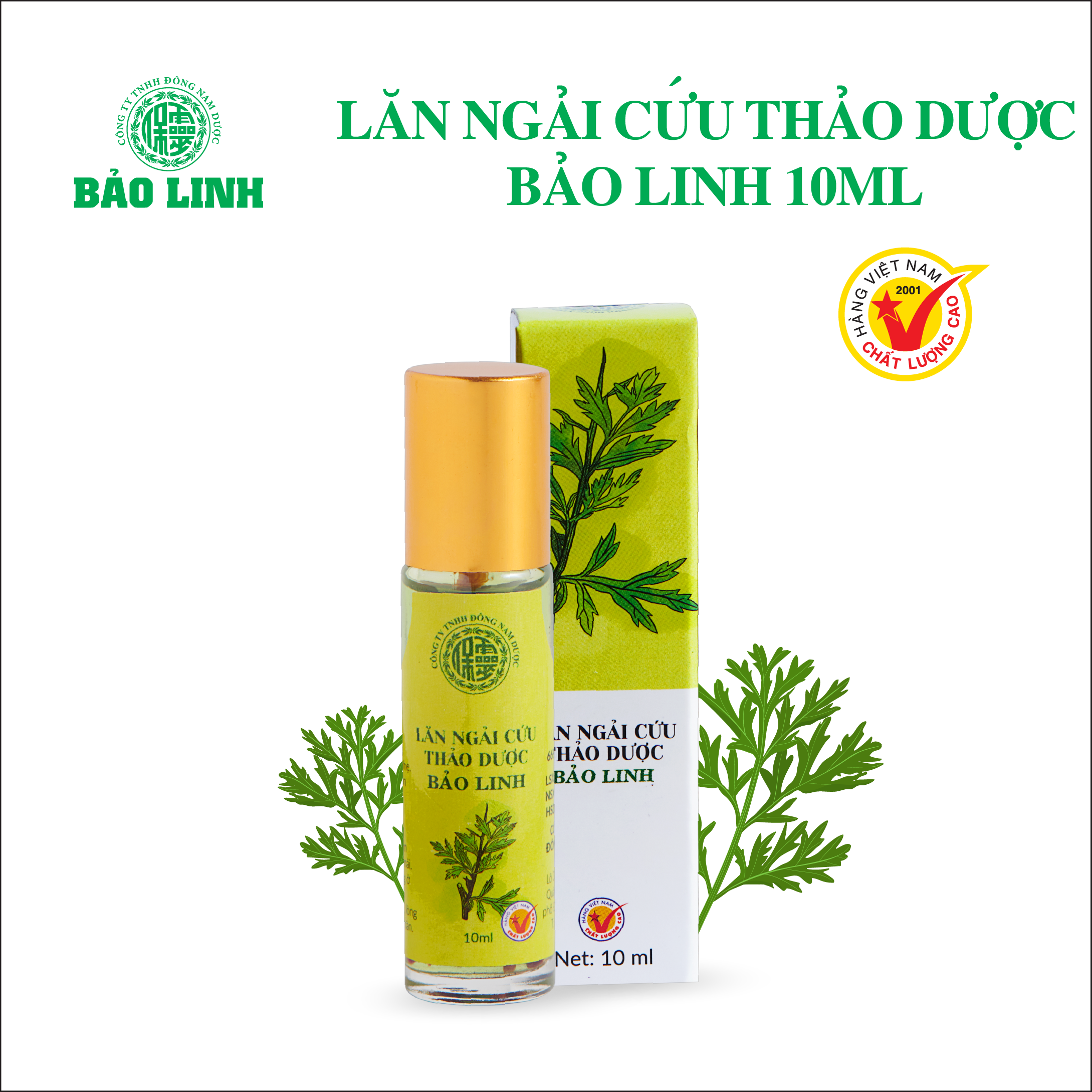 Dầu Lăn Ngải Cứu Thảo Dược Bảo Linh 10ml